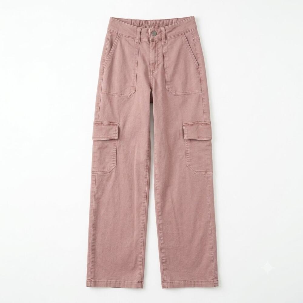 WILD FABLE High Rise Straight Leg Cargo Pants Brown Cotton Stretch Womens XXS